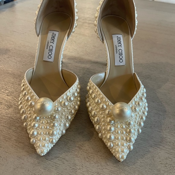 Jimmy Choo Sabine 85 Pearl Heels - Picture 4 of 8
